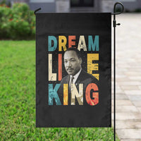 Dream Like King Inspirational MLK Graphic Garden Flag Civil Rights Legacy Tribute