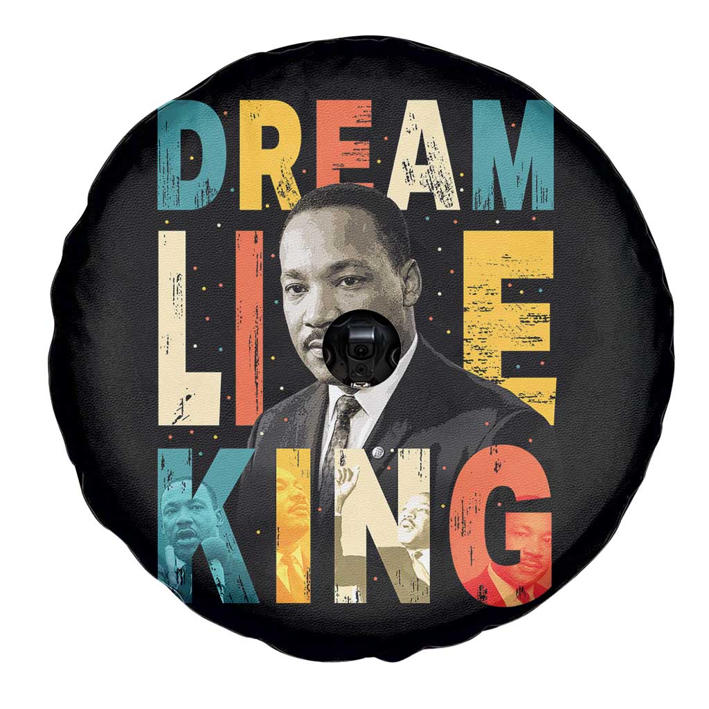 Dream Like King Inspirational MLK Graphic Spare Tire Cover Civil Rights Legacy Tribute