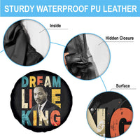 Dream Like King Inspirational MLK Graphic Spare Tire Cover Civil Rights Legacy Tribute