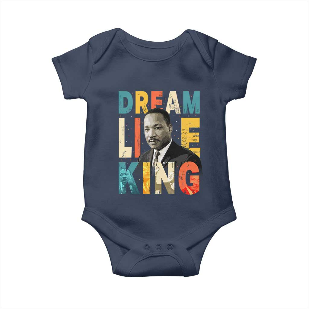 Dream Like King Inspirational MLK Graphic Baby Onesie Civil Rights Legacy Tribute