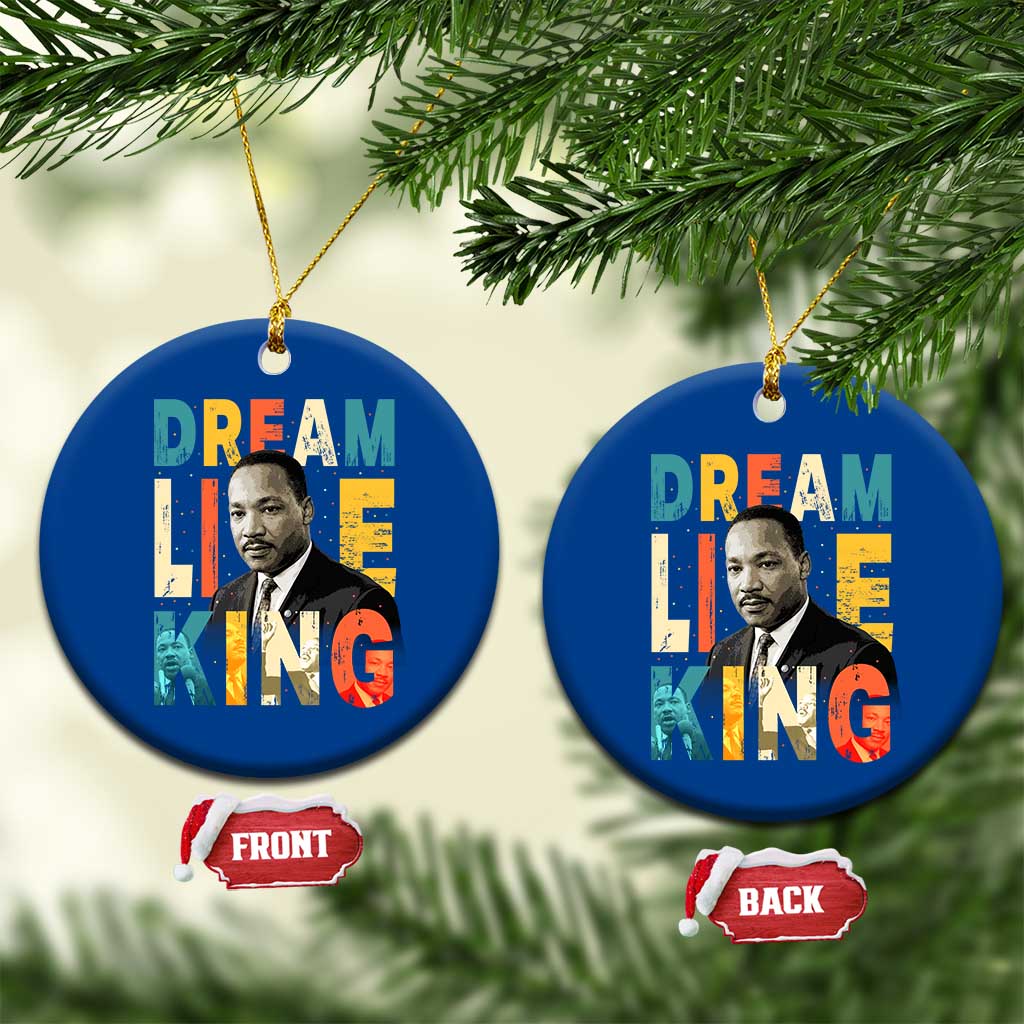 Dream Like King Inspirational MLK Graphic Ceramic Ornament Civil Rights Legacy Tribute