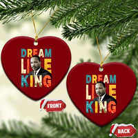 Dream Like King Inspirational MLK Graphic Ceramic Ornament Civil Rights Legacy Tribute