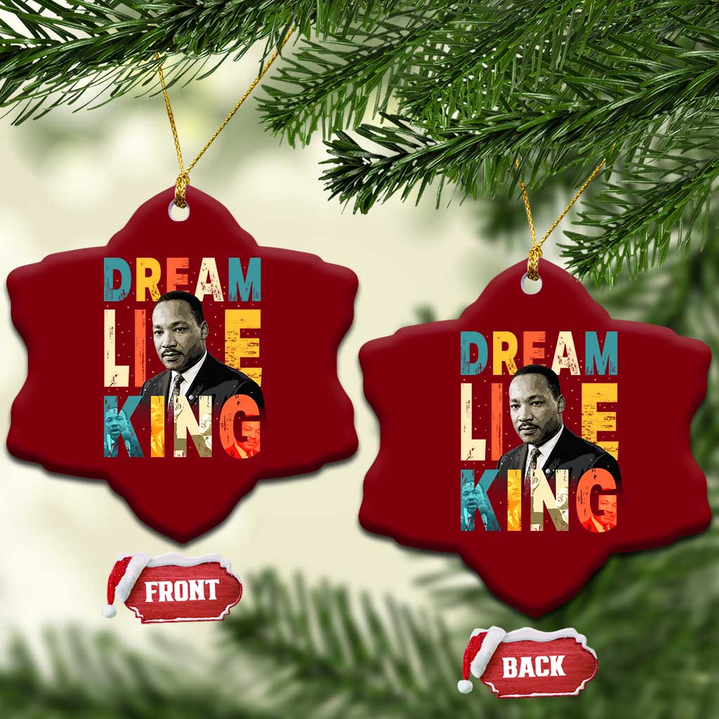 Dream Like King Inspirational MLK Graphic Ceramic Ornament Civil Rights Legacy Tribute