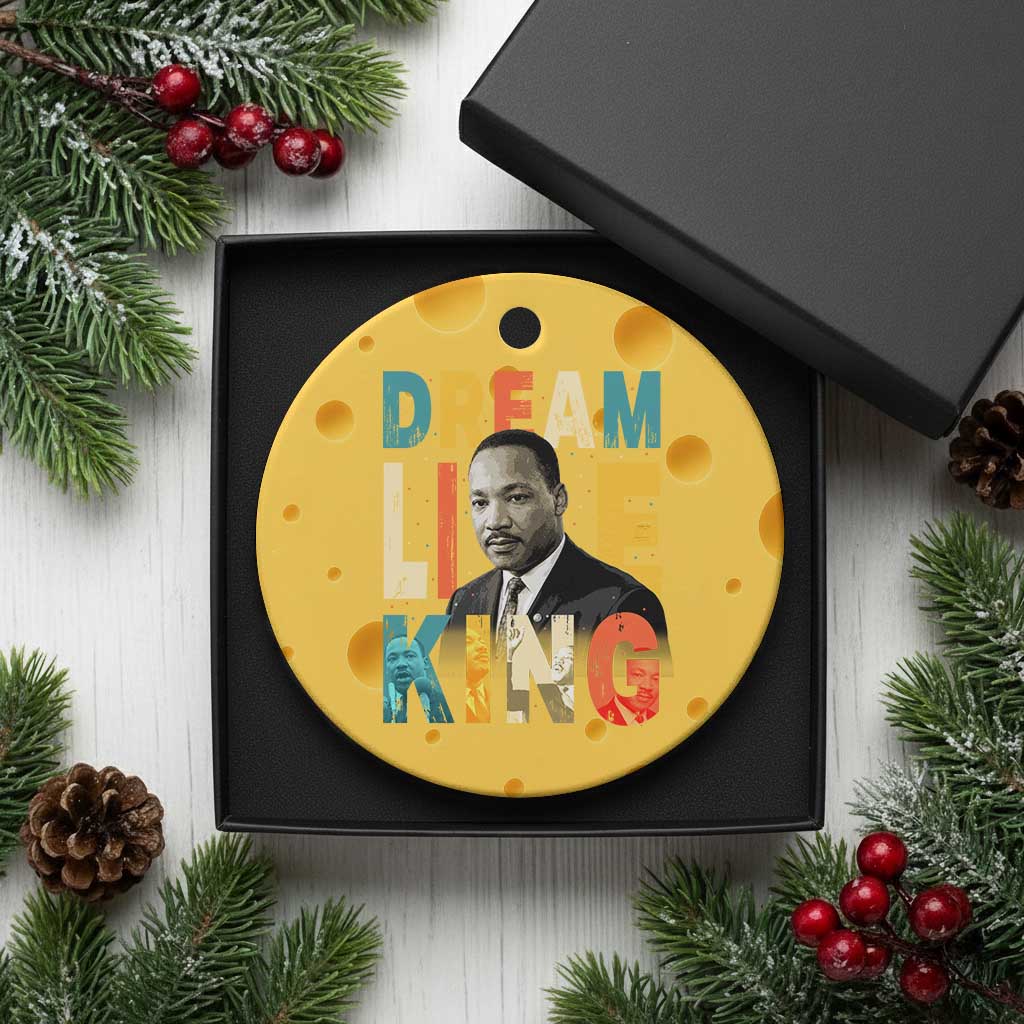 Dream Like King Inspirational MLK Graphic Ceramic Ornament Civil Rights Legacy Tribute