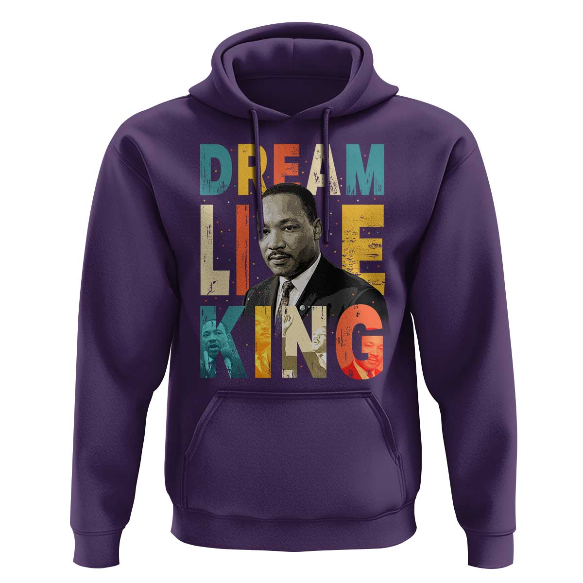 Dream Like King Inspirational MLK Graphic Hoodie Civil Rights Legacy Tribute
