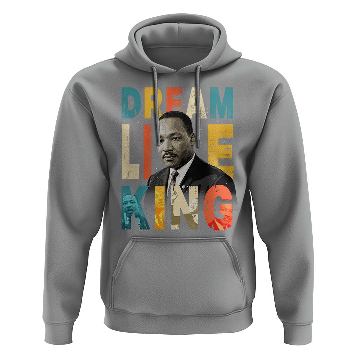 Dream Like King Inspirational MLK Graphic Hoodie Civil Rights Legacy Tribute