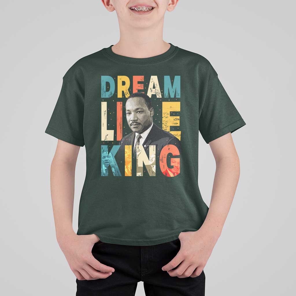 Dream Like King Inspirational MLK Graphic T Shirt For Kid Civil Rights Legacy Tribute