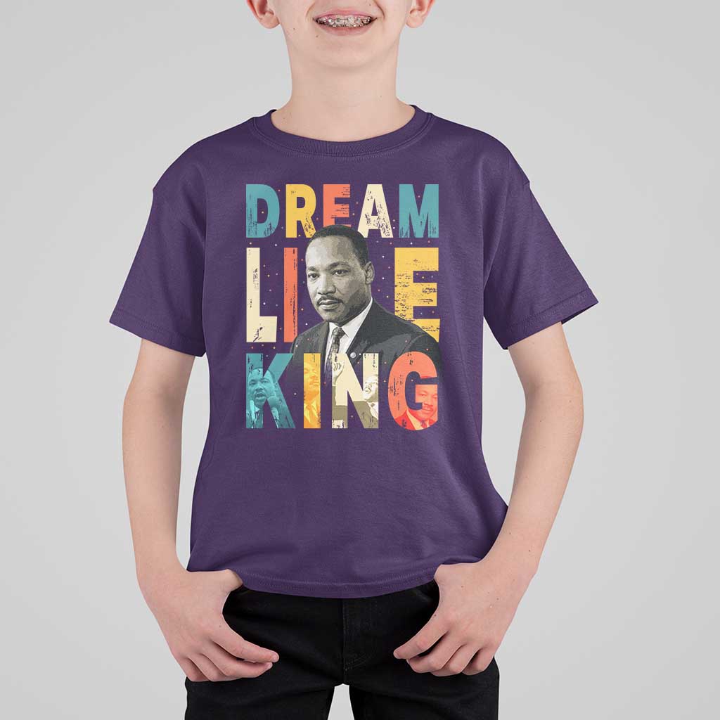 Dream Like King Inspirational MLK Graphic T Shirt For Kid Civil Rights Legacy Tribute