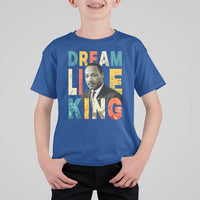 Dream Like King Inspirational MLK Graphic T Shirt For Kid Civil Rights Legacy Tribute