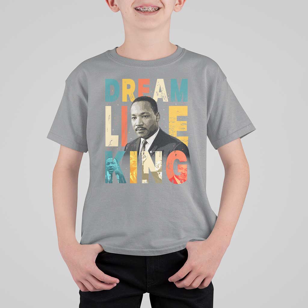Dream Like King Inspirational MLK Graphic T Shirt For Kid Civil Rights Legacy Tribute