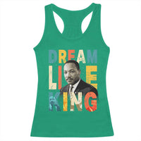 Dream Like King Inspirational MLK Graphic Racerback Tank Top Civil Rights Legacy Tribute