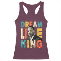 Dream Like King Inspirational MLK Graphic Racerback Tank Top Civil Rights Legacy Tribute
