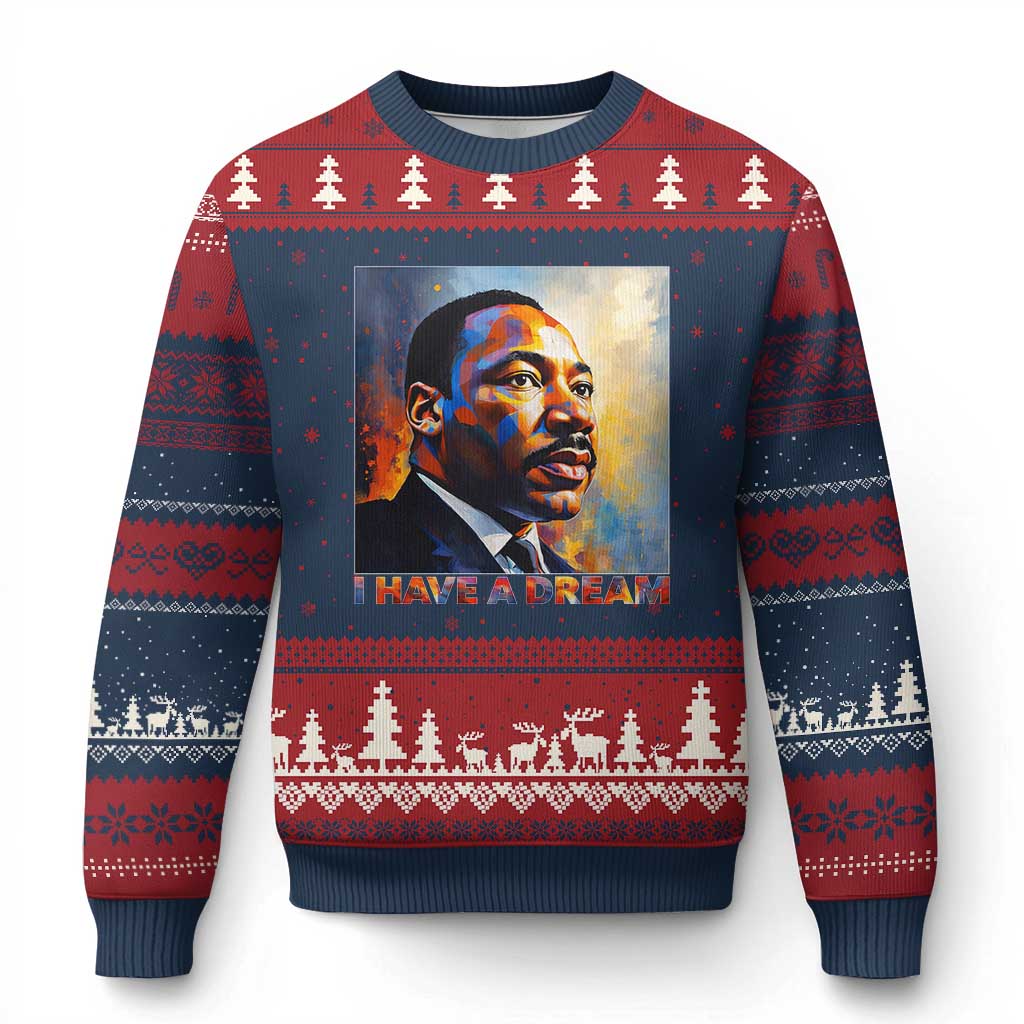 I Have A Dream Inspirational MLK Quotes Ugly Christmas Sweater Equality and Justice Martin Luther King Tribute