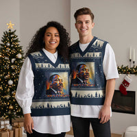 I Have A Dream Inspirational MLK Quotes V-Neck Knit Sweater Vest Equality and Justice Martin Luther King Tribute