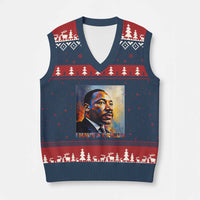 I Have A Dream Inspirational MLK Quotes V-Neck Knit Sweater Vest Equality and Justice Martin Luther King Tribute