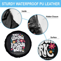 Floral Scripture for Grandmother Spare Tire Cover Being a Grandma is Kingdom Work Christian Faith Inpired