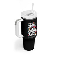 Floral Scripture for Grandmother Tumbler With Handle Being a Grandma is Kingdom Work Christian Faith Inpired