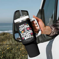 Floral Scripture for Grandmother Tumbler With Handle Being a Grandma is Kingdom Work Christian Faith Inpired