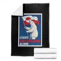 Leave Greenland Alone Polar Bear Resist Throw Blanket Vintage Patriotic Propaganda Sovereignty Protest