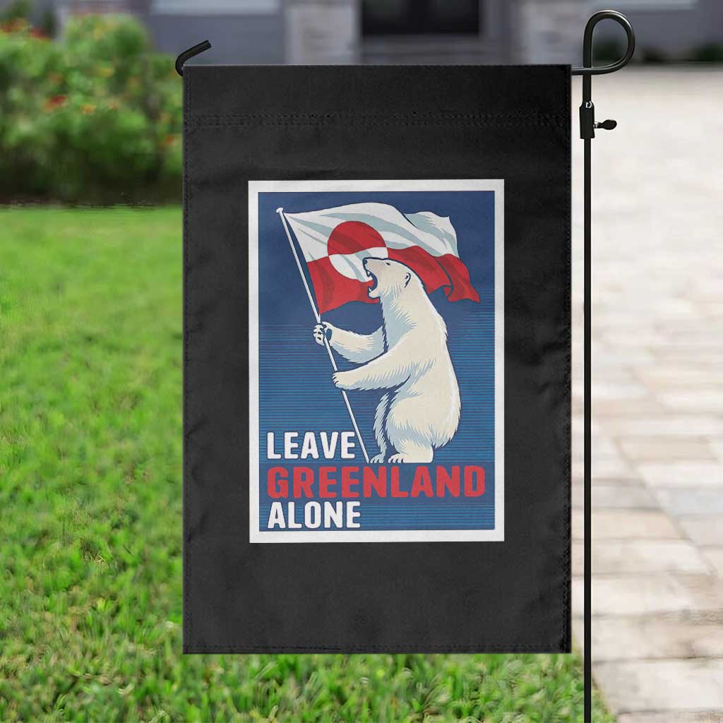 Leave Greenland Alone Polar Bear Resist Garden Flag Vintage Patriotic Propaganda Sovereignty Protest
