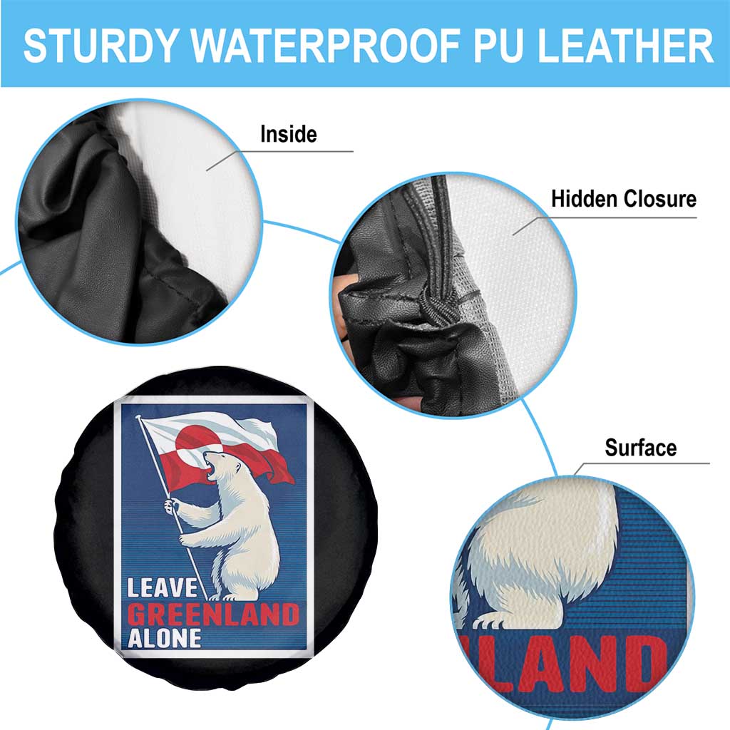 Leave Greenland Alone Polar Bear Resist Spare Tire Cover Vintage Patriotic Propaganda Sovereignty Protest