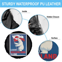 Leave Greenland Alone Polar Bear Resist Spare Tire Cover Vintage Patriotic Propaganda Sovereignty Protest