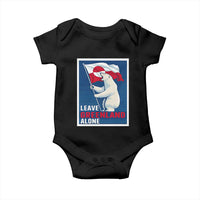 Leave Greenland Alone Polar Bear Resist Baby Onesie Vintage Patriotic Propaganda Sovereignty Protest