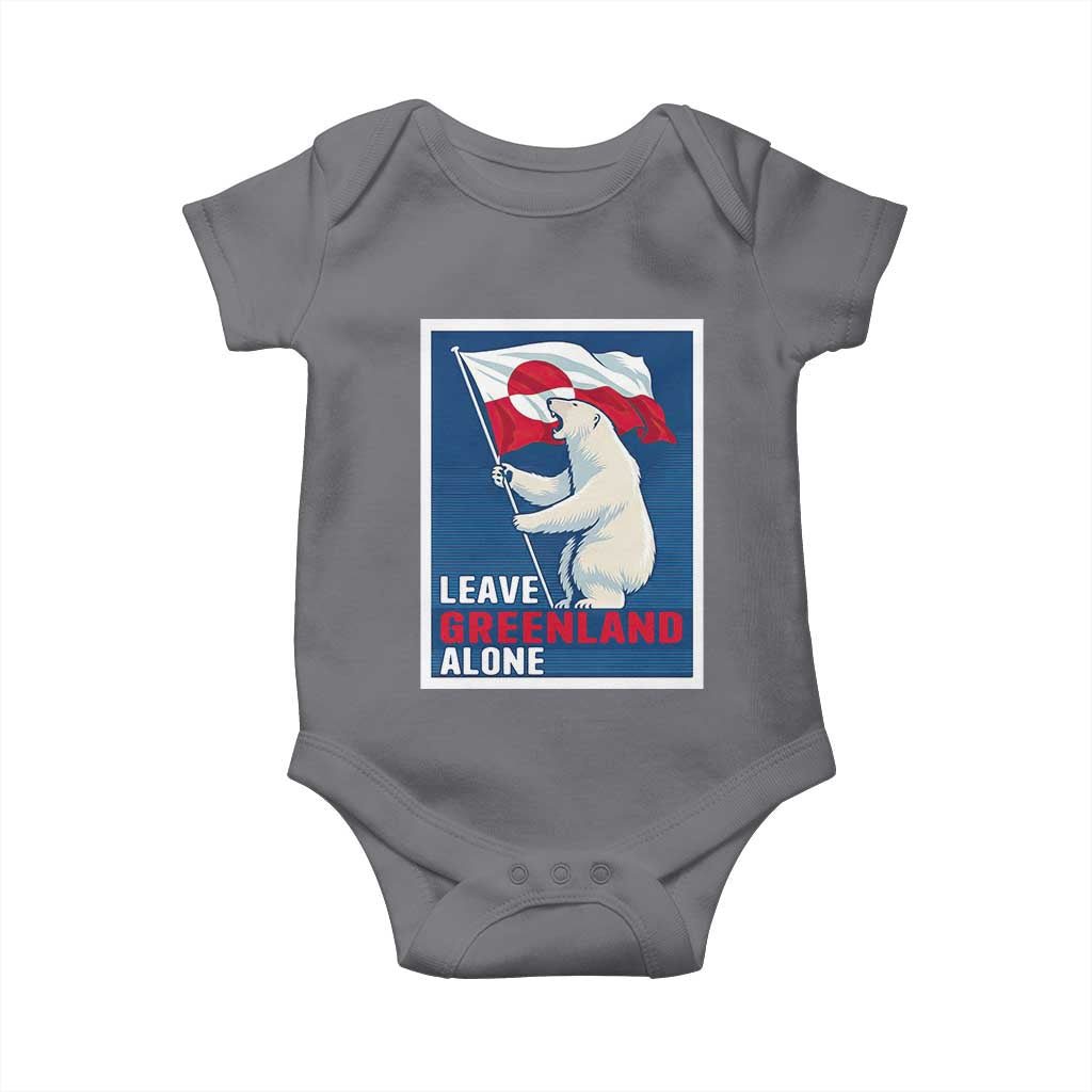Leave Greenland Alone Polar Bear Resist Baby Onesie Vintage Patriotic Propaganda Sovereignty Protest