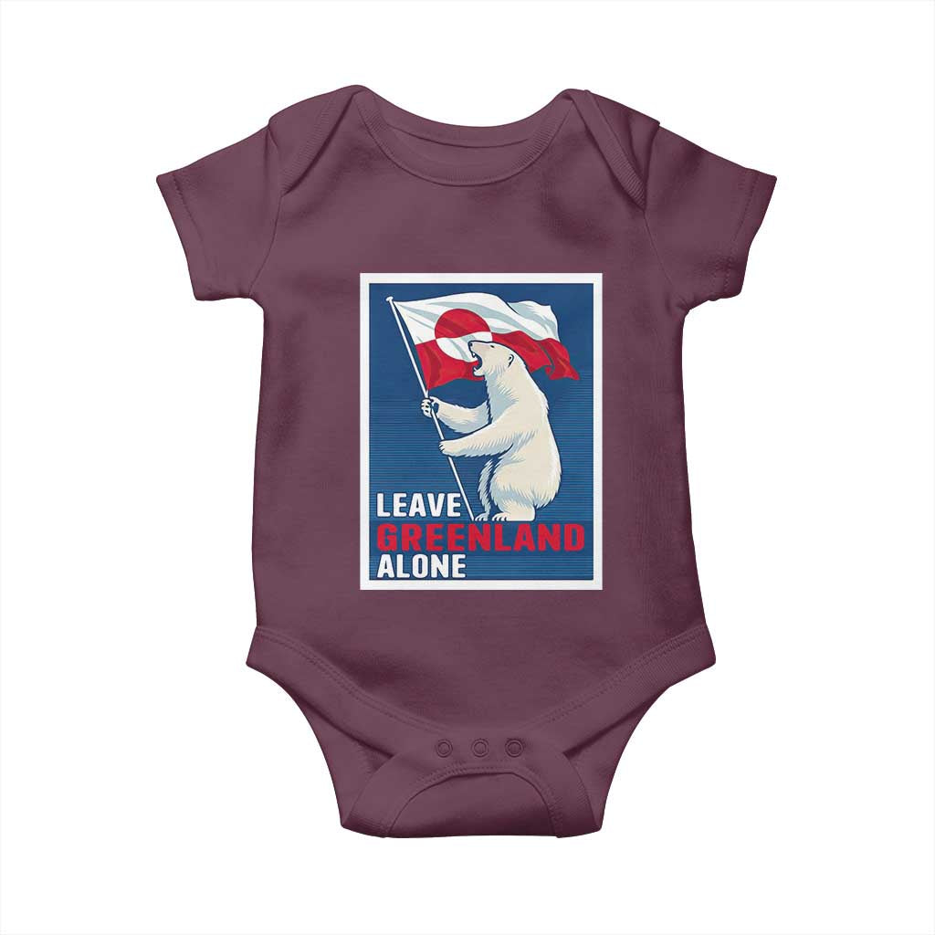 Leave Greenland Alone Polar Bear Resist Baby Onesie Vintage Patriotic Propaganda Sovereignty Protest