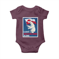 Leave Greenland Alone Polar Bear Resist Baby Onesie Vintage Patriotic Propaganda Sovereignty Protest