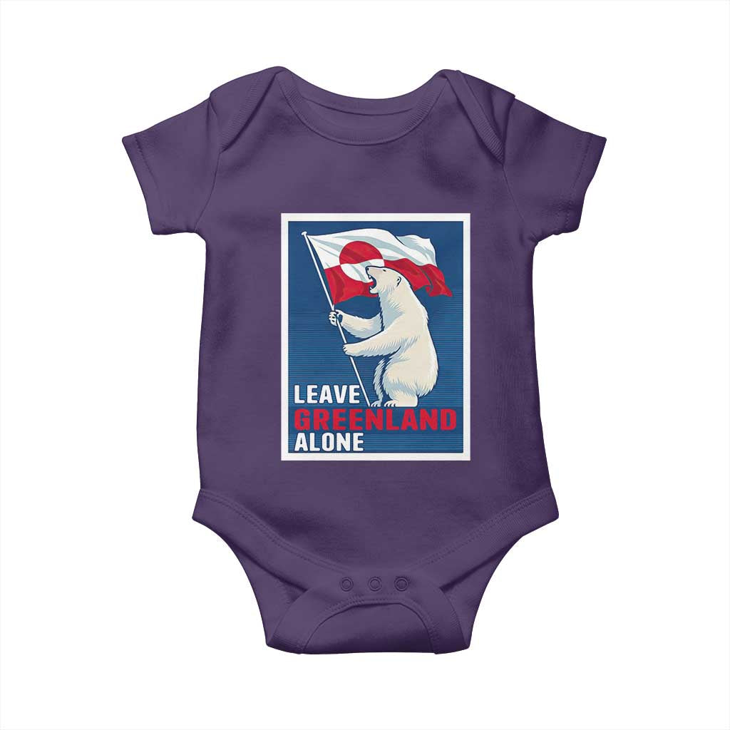 Leave Greenland Alone Polar Bear Resist Baby Onesie Vintage Patriotic Propaganda Sovereignty Protest