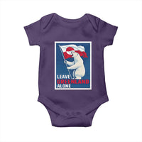 Leave Greenland Alone Polar Bear Resist Baby Onesie Vintage Patriotic Propaganda Sovereignty Protest