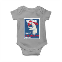 Leave Greenland Alone Polar Bear Resist Baby Onesie Vintage Patriotic Propaganda Sovereignty Protest
