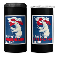Leave Greenland Alone Polar Bear Resist 4 in 1 Can Cooler Tumbler Vintage Patriotic Propaganda Sovereignty Protest