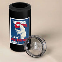 Leave Greenland Alone Polar Bear Resist 4 in 1 Can Cooler Tumbler Vintage Patriotic Propaganda Sovereignty Protest