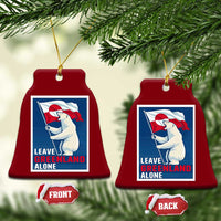 Leave Greenland Alone Polar Bear Resist Ceramic Ornament Vintage Patriotic Propaganda Sovereignty Protest