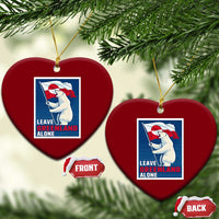 Leave Greenland Alone Polar Bear Resist Ceramic Ornament Vintage Patriotic Propaganda Sovereignty Protest