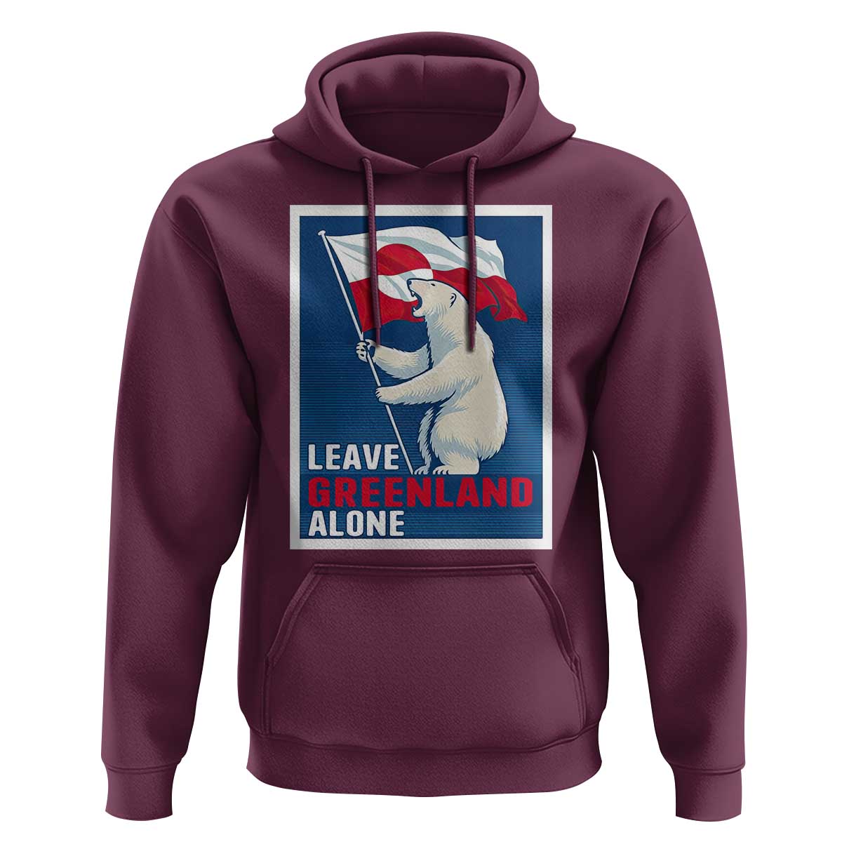 Leave Greenland Alone Polar Bear Resist Hoodie Vintage Patriotic Propaganda Sovereignty Protest