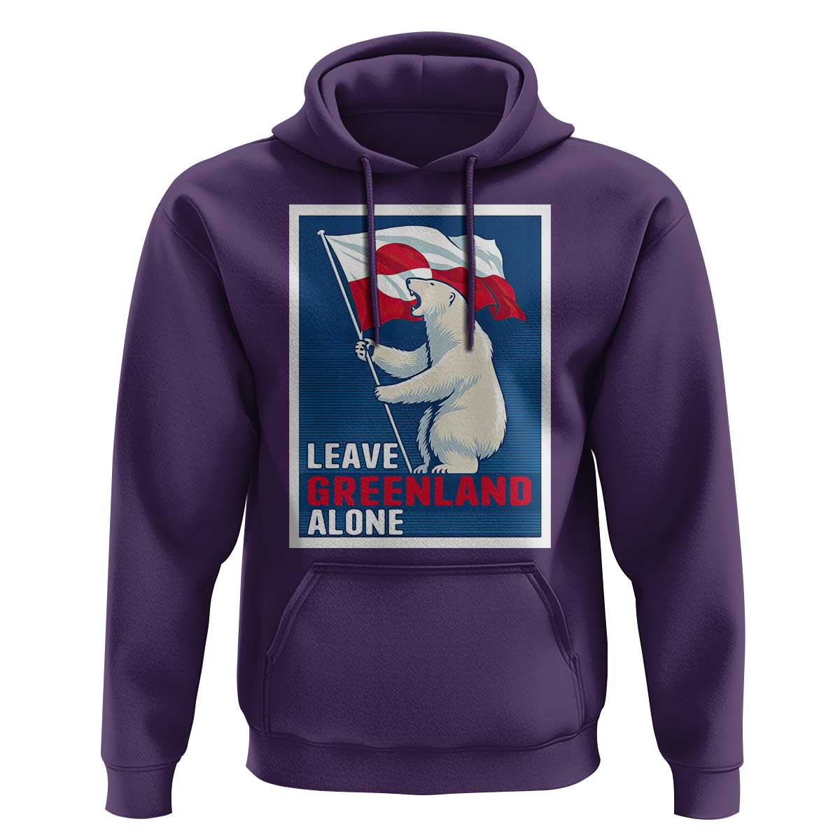 Leave Greenland Alone Polar Bear Resist Hoodie Vintage Patriotic Propaganda Sovereignty Protest