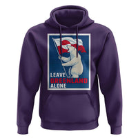 Leave Greenland Alone Polar Bear Resist Hoodie Vintage Patriotic Propaganda Sovereignty Protest