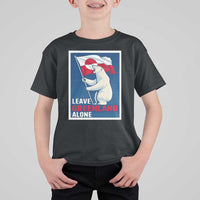 Leave Greenland Alone Polar Bear Resist T Shirt For Kid Vintage Patriotic Propaganda Sovereignty Protest