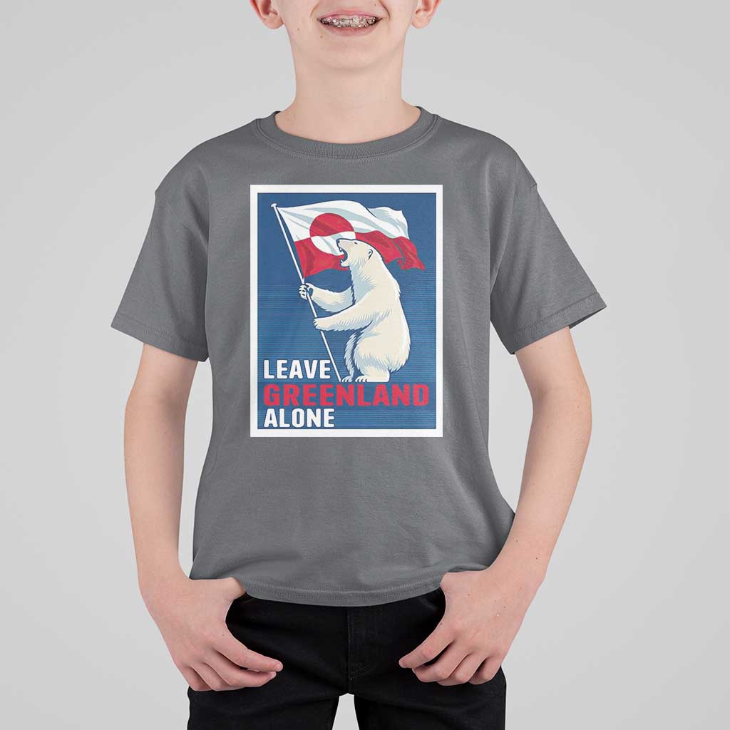 Leave Greenland Alone Polar Bear Resist T Shirt For Kid Vintage Patriotic Propaganda Sovereignty Protest
