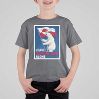 Leave Greenland Alone Polar Bear Resist T Shirt For Kid Vintage Patriotic Propaganda Sovereignty Protest