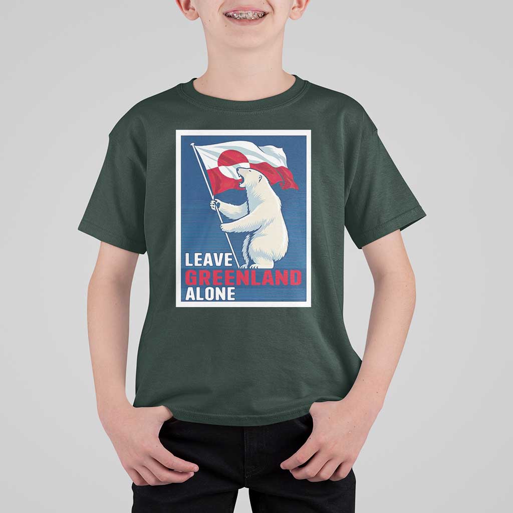 Leave Greenland Alone Polar Bear Resist T Shirt For Kid Vintage Patriotic Propaganda Sovereignty Protest