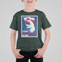 Leave Greenland Alone Polar Bear Resist T Shirt For Kid Vintage Patriotic Propaganda Sovereignty Protest