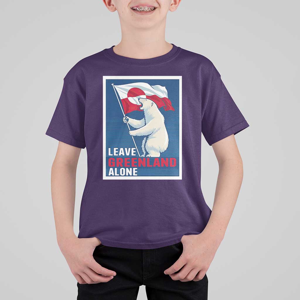 Leave Greenland Alone Polar Bear Resist T Shirt For Kid Vintage Patriotic Propaganda Sovereignty Protest