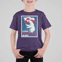 Leave Greenland Alone Polar Bear Resist T Shirt For Kid Vintage Patriotic Propaganda Sovereignty Protest