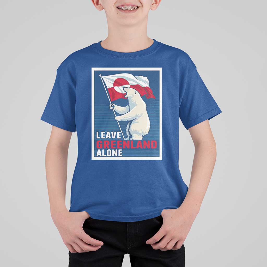 Leave Greenland Alone Polar Bear Resist T Shirt For Kid Vintage Patriotic Propaganda Sovereignty Protest