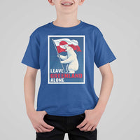 Leave Greenland Alone Polar Bear Resist T Shirt For Kid Vintage Patriotic Propaganda Sovereignty Protest
