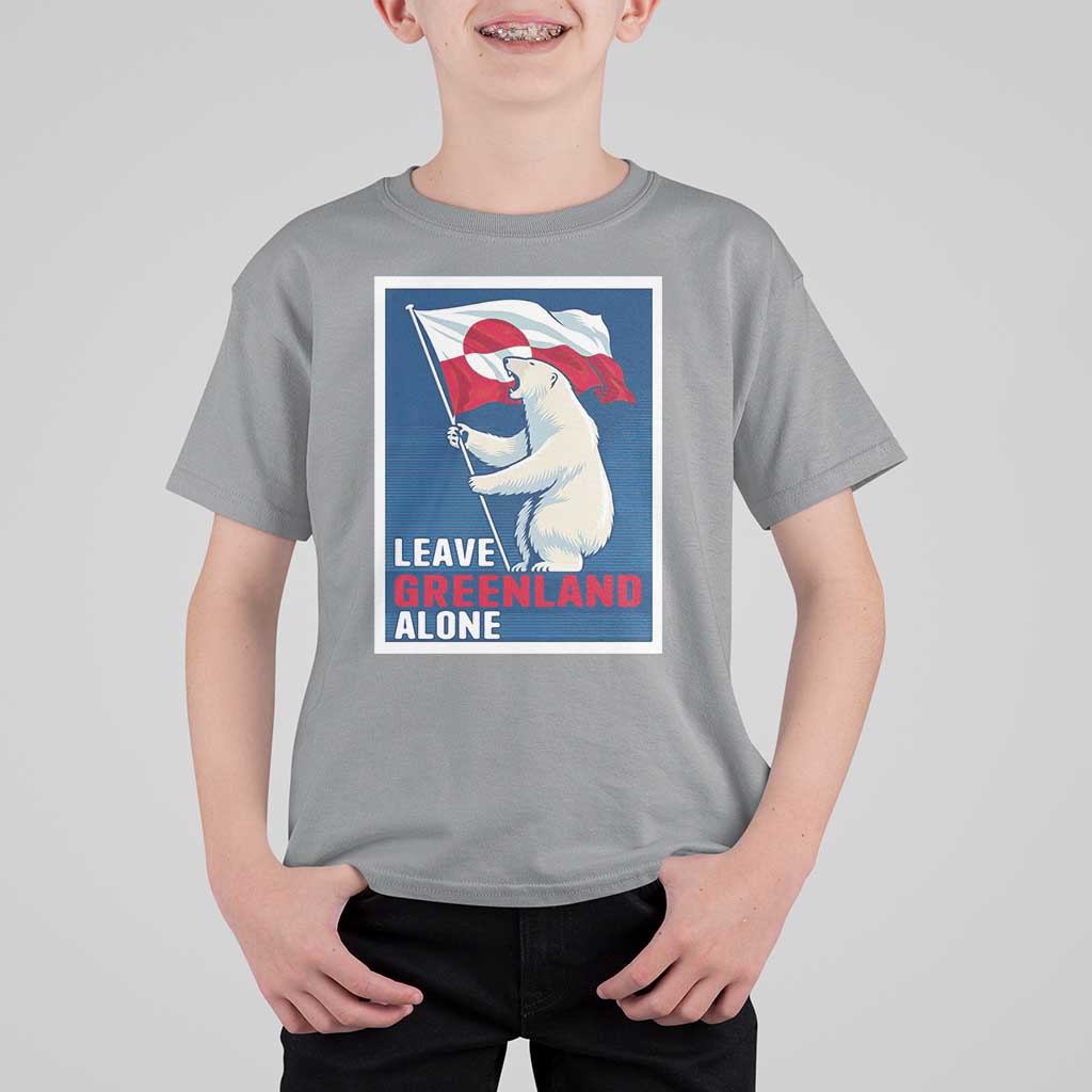 Leave Greenland Alone Polar Bear Resist T Shirt For Kid Vintage Patriotic Propaganda Sovereignty Protest